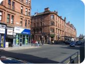 Junction at Dumbarton Road / Byres Road, Partick, Glasgow West End